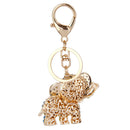 Women Ladies Rhinestone Elephant Charm Pendent Keychain Keyring Gifts Purple