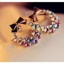 Women Lady Girls 1pair Elegant Crystal Rhinestone Ear Stud Earrings