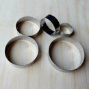 5pcs/Set Stainless Steel Round Circles Cookie Dessert Fruit Mould High quality