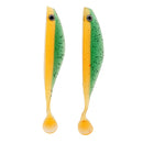 2pcs Soft Silicone Bait Artificial Simulation Worm Lure T Tail Lifelike Bait