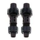 2 Pcs Plastic Fish Tank Hose Adapters Aquarium Air Tubing Connectors Black