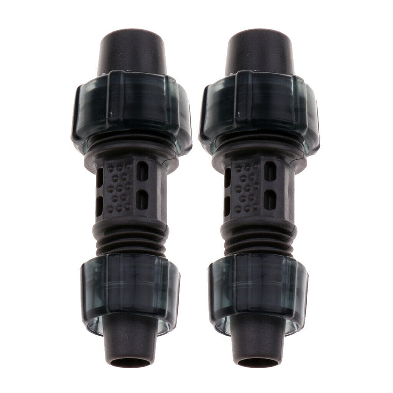 2 Pcs Plastic Fish Tank Hose Adapters Aquarium Air Tubing Connectors Black