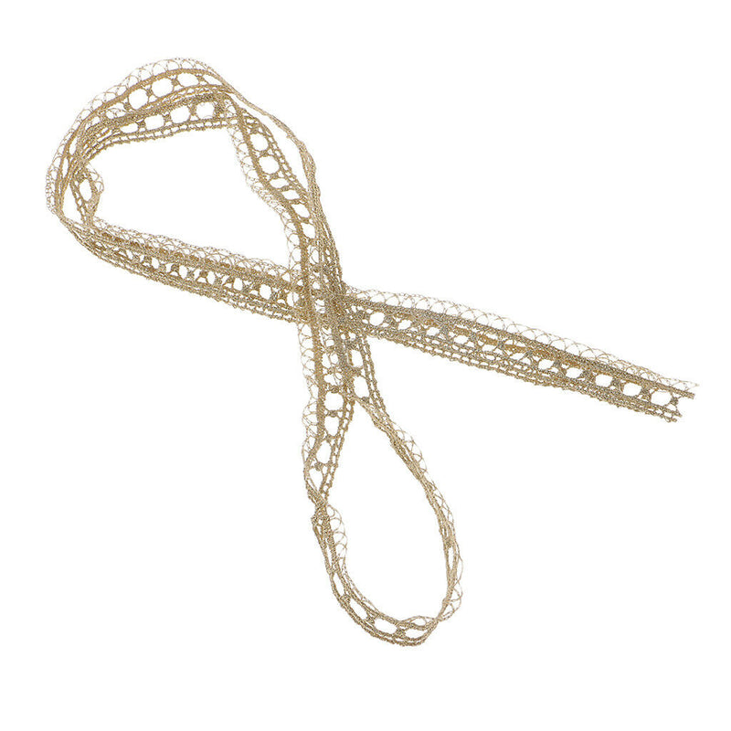 1 Yard Metallic Embroidered Venise Lace Trim Bridal Wedding Dress Belts 15mm