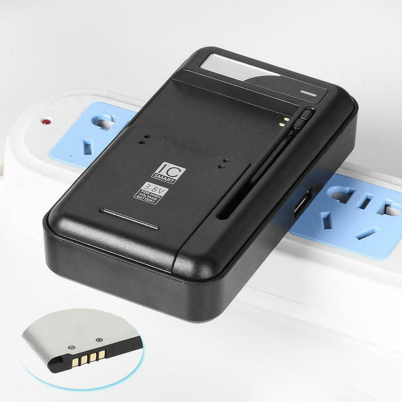 2 in 1 Universal Cell Phone Battery Charger USB for Android Phone US Plug