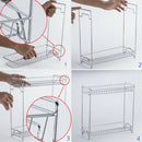 Two Layers Stainless Steel Detachable Storage Shelf Rack Home Kitchen Seaso