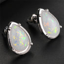 Ear Dangle Drop Earrings for Women White Fire Opal Trendy Women Jewelry   Z