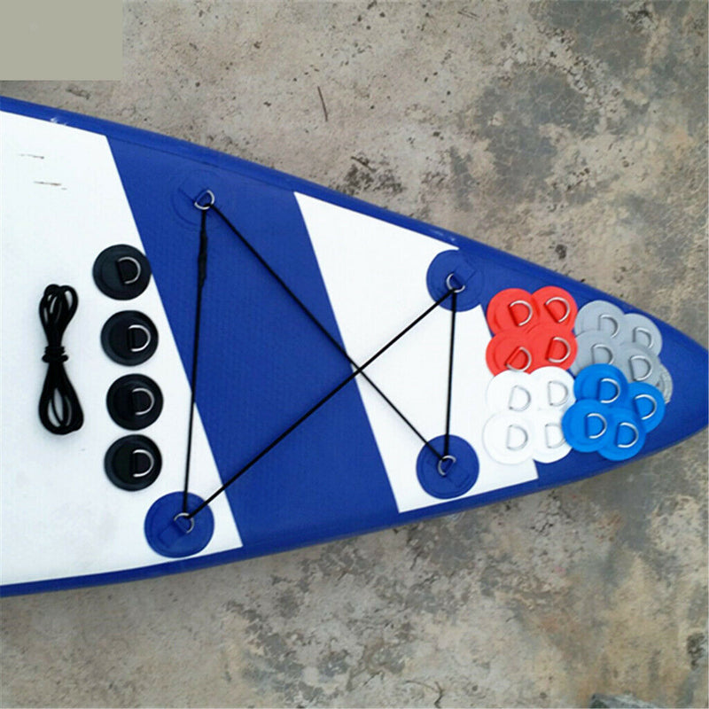 Inflatable Boat Stand Up Paddleboard Bungee Cord Deck Rigging Kit White