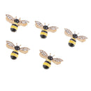 20 Pieces Alloy Bee Shape Rhinestone Flatback Embellishments for Clothing
