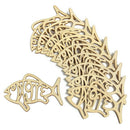 10pcs MDF Wood Cut   Shapes Wooded Pieces Embellishment DIY Crafts