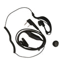 2 Way Radio Earpiece Headset PTT Mic Fit for Baofeng 5RB Walkie Talkie Black