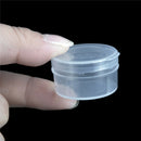 10x Round Plastic Storage Box Transparent Small Tablet & Capsule Packing Cas M&E