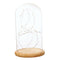 Battery Operated LED Glass Cloche Bedside Table Lamp Fairy Lights Crafts B