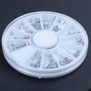 3000 Pcs Crystal Glitter Rhinestone Nail Art Tips Decoration 2mm+Wheel Beau I7P7