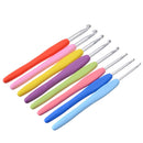 8Pcs Crochet Needles 2.5-6mm Rubber Handle Hooks Knitting Set Accessories