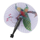 2PCS Paper Folding Chinese Oriental Floral Hand Fans Wedding Favours Table  Z7V6