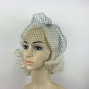 Black Charming Wedding Veil Bridal Birdcage Veils Net Fascinator with Comb