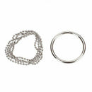 5X(Magic Ring Necklace Metal Magic Trick Props Knot L1U5)