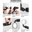 Practical Rear View Mirror Exterior Screw Fastening Mountain Bicycle Road Bike