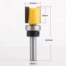 Double Flutes 1/4" Shank Straight Flush Trim Router Cutter Bit Bearing 20mm