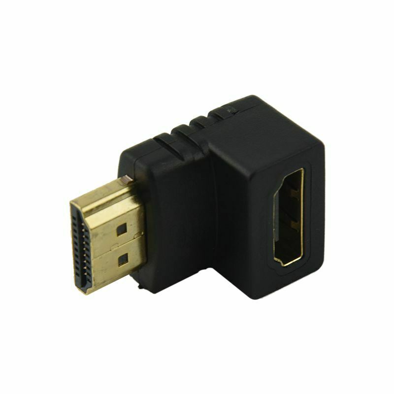 Fasdga HDMI adapter 90 degree right angle L - type (bottom)black A9H3