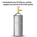 3 Pcs R134A Refrigerant Dispenser Thread Valve Bottle Opener with Tank Adap