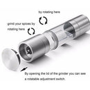 Salt and Pepper Grinder 2in1 Manual Pepper Mill with Adjustable Ceramic Core