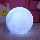 Silicone Moon Lamp White LED Night Light Home Bedroom Decoration Kids Gift