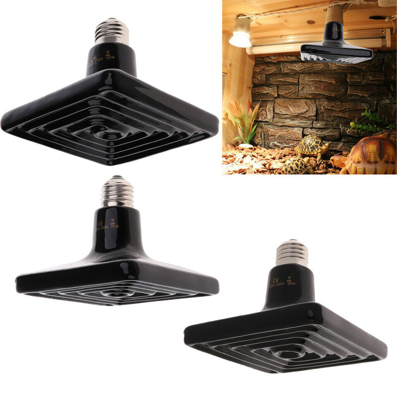 E27 25W 220-230V CERAMIC HEAT EMITTER BROODER INFRARED LAMP BULB REPTILE PET