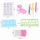 19Pcs DIY Paper Quilling Handmade Tools Set Template Tweezer Pins Slotted T S1I7