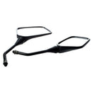 Pair Motorcycle Motorbike Side Rear View Mirror 10mm Black W5J9