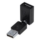 360 Degree Rotary Knob USB2.0 Male to USB2.0 Female Converter Adapter