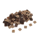 100 Pieces Square Shape Wooden Coconut Shell Buttons 2 Holes for DIY Sewing