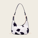 Fashion Cow Dots Shoulder Bag Women Leather Chain Hobos Totes Handbag (L)