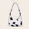 Fashion Cow Dots Shoulder Bag Women Leather Chain Hobos Totes Handbag (L)