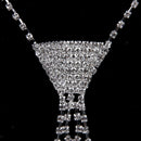 Crystal Diamante Necktie Tie Choker Bib Necklace WEDDING PROM Dancer Jewelry