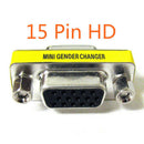 15 Pin HDMini Gender Changer Adapter Connector Female to Female Monitor JRBDAU!E
