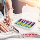 30pcs Empty Bobbins Sewing Spools Plastic Storage Box Home Needlework Tool