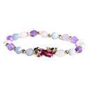 2 x Fashion Natural Amethyst Pixiu Bracelet Lucky Charms Jewelry Gift  Women Men