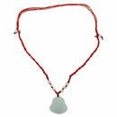 Red String Green Faux Jade Buddha Pendant Jewelry Necklace
