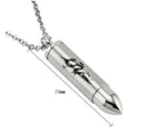 Bullet Memorial Cremation Ash Urn Stainless Steel Pendant Chain Necklaceã€NME