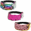 Sequin Headbands Mermaid Reversible Sequins Headband Elastic Stretch Sparkl