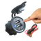 For Car Motorcycle 4.2A Dual USB Charger Socket Power Outlet with Touch Switch