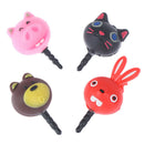 3.5mm port dust plug cute stereo animal phone headset decorati&+
