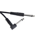 guitar audio cable 6.35mm straight to right angle plug acket with 3 adapters  Z