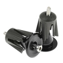 1 Pair Aluminum Alloy Bicycle Handlebar Grips Handle Bar Cap End Plugs Black