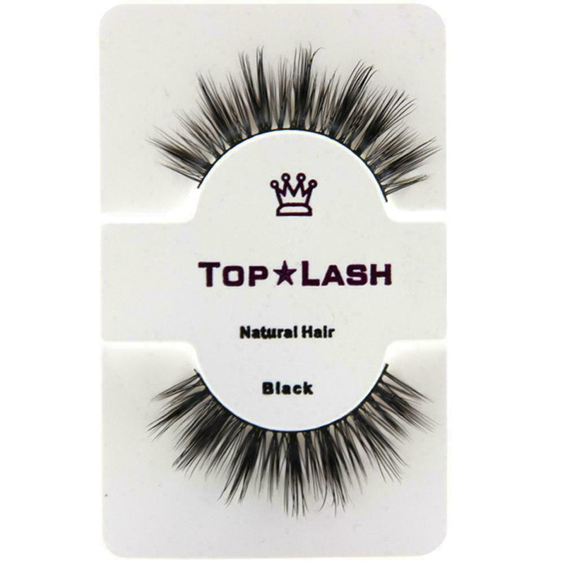Human Hair Flutter Wispy False Eyelashes Like Red Cherry w Y0O5