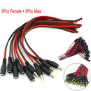 10Pcs 12V 5.5x2.1mm Male + Female DC Power Socket Jack Plug Connector Cable Wire