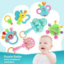 Set of 7 baby teether rattle baby rattle newborn baby 0-1 educational toys  D5X5