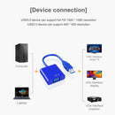 USB 3.0 A Male to VGA 15 pin Female Video Display External Cable Adapter Cord bs