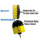 3pcs Eletric Drill Brush Tile Grout Power Scrubber Cleaning Tub Cleaner Com A7N3